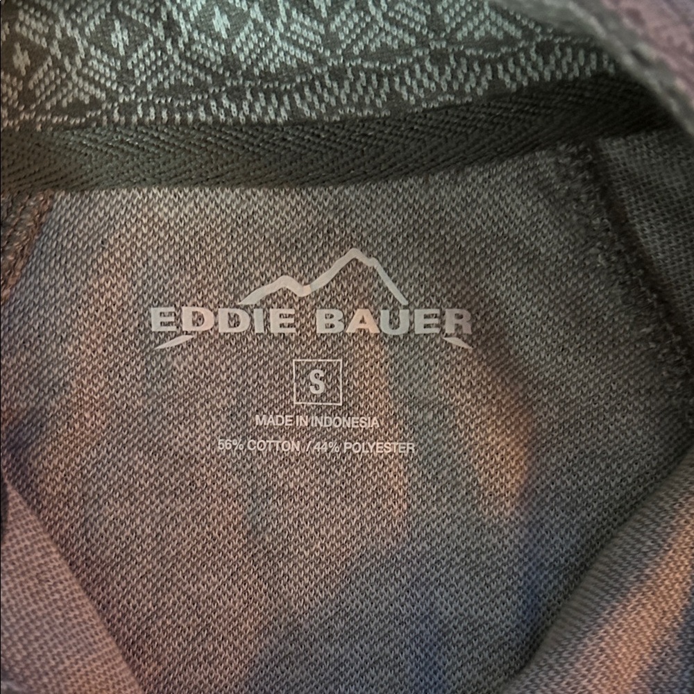 Eddie Bauer Charcoal Patterned Pullover - image 2